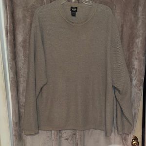 Mens Dockers XXL 100% cotton Sweater Oatmeal taupe beige